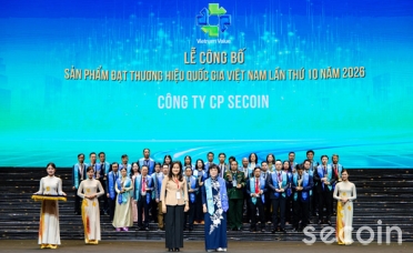 Secoin vinh dự đón nhận danh hiệu Thương hiệu Quốc gia Việt Nam 2026–2028